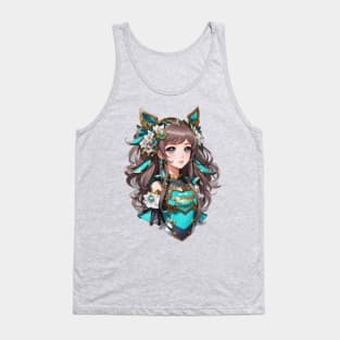 Cetus Reverie: Ethereal Anime Character Art Tank Top